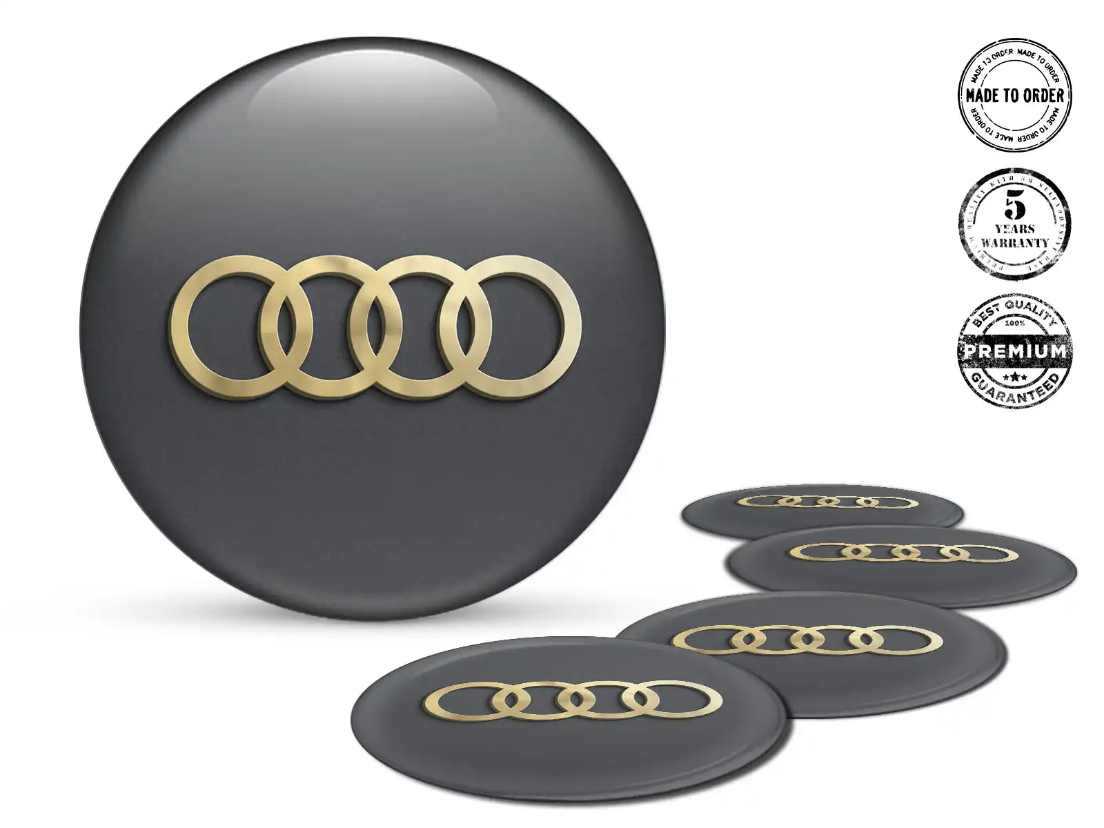 Audi Adesivi Cerchio Logo Design Silicone Custom